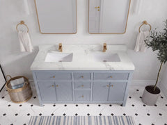 Sonoma 60 in W x 22 in D Free Standing Reeded Double Sink Bathroom Vanity - photo 9