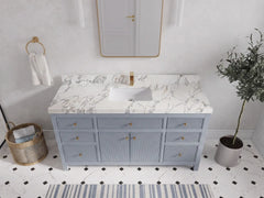 Sonoma 60 in W x 22 in D Free Standing Reeded Single Sink Bathroom Vanity - photo 10