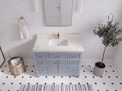 Sonoma 42 in W x 22 in D Free Standing Reeded Single Sink Bathroom Vanity - photo 10