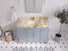 Sonoma 48 in W x 22 in D Free Standing Reeded Single Sink Bathroom Vanity - photo 29