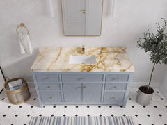 Sonoma 60 in W x 22 in D Free Standing Reeded Single Sink Bathroom Vanity - photo 29