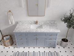 Sonoma 60 in W x 22 in D Free Standing Reeded Single Sink Bathroom Vanity - photo 35
