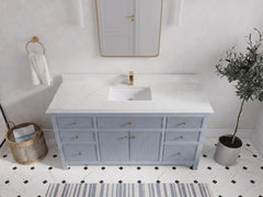 Sonoma 60 in W x 22 in D Free Standing Reeded Single Sink Bathroom Vanity - photo 36