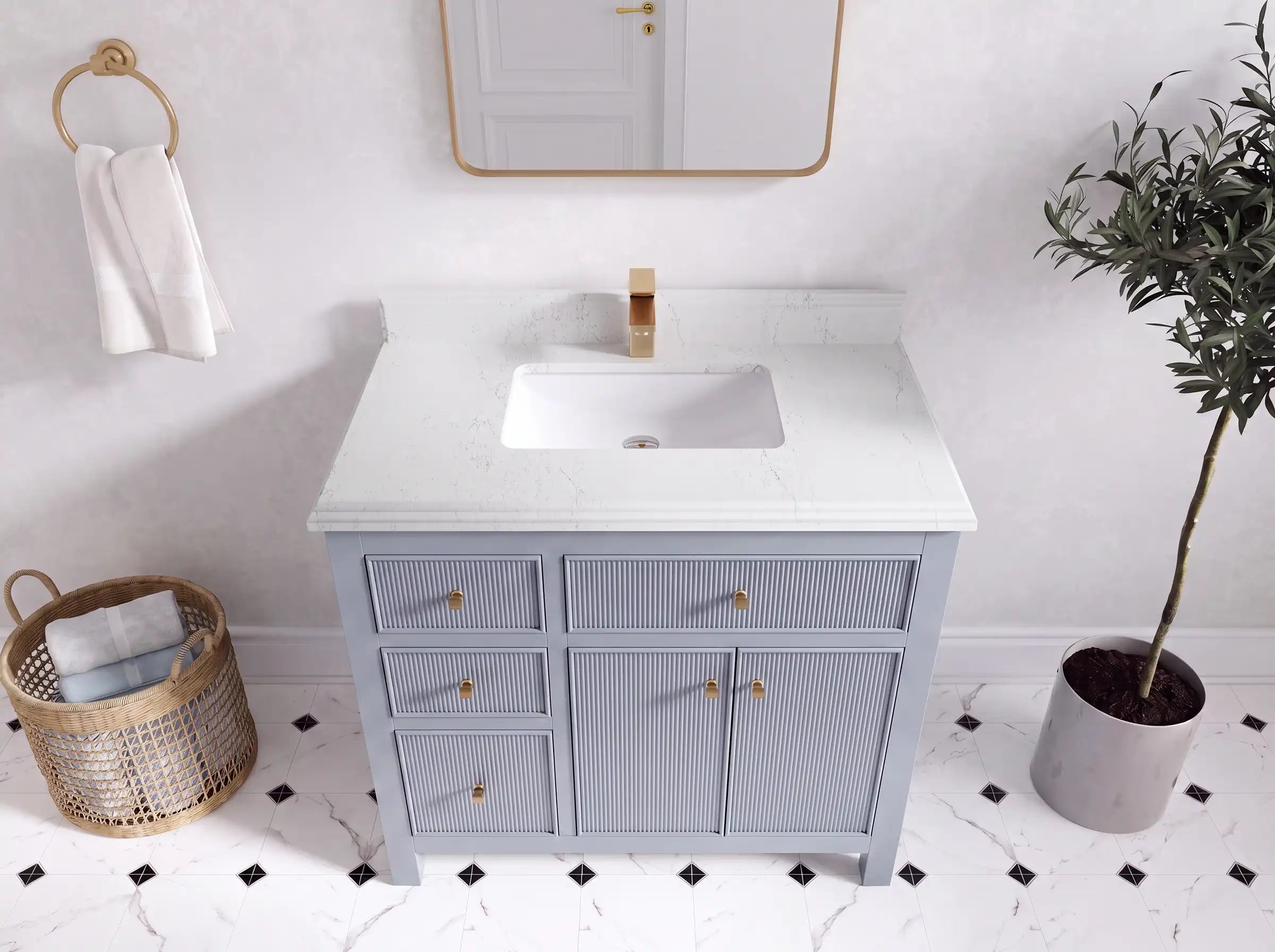 Sonoma 36 in. W x 22 in. D with Center Sink Bathroom Vanity