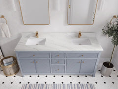 Sonoma 72 in W x 22 in D Free Standing Reeded Double Sink Bathroom Vanity - photo 16