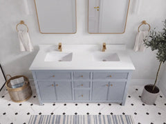 Sonoma 60 in W x 22 in D Free Standing Reeded Double Sink Bathroom Vanity - photo 27