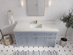 Sonoma 60 in W x 22 in D Free Standing Reeded Single Sink Bathroom Vanity - photo 30
