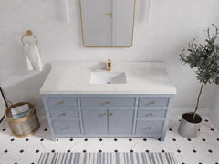 Sonoma 60 in W x 22 in D Free Standing Reeded Single Sink Bathroom Vanity - photo 15