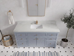 Sonoma 60 in W x 22 in D Free Standing Reeded Single Sink Bathroom Vanity - photo 31