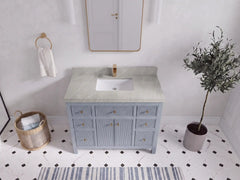 Sonoma 42 in W x 22 in D Free Standing Reeded Single Sink Bathroom Vanity - photo 17
