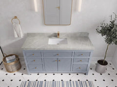 Sonoma 60 in W x 22 in D Free Standing Reeded Single Sink Bathroom Vanity - photo 21