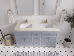 Sonoma 60 in W x 22 in D Free Standing Reeded Double Sink Bathroom Vanity - photo 16