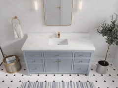 Sonoma 60 in W x 22 in D Free Standing Reeded Single Sink Bathroom Vanity - photo 20