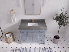 Sonoma 42 in W x 22 in D Free Standing Reeded Single Sink Bathroom Vanity - photo 23