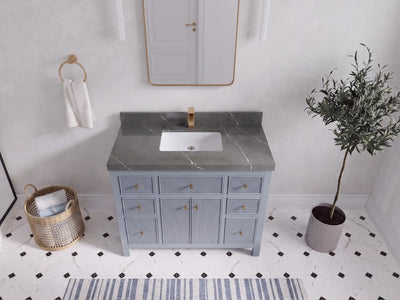 Sonoma 42 in W x 22 in D Free Standing Reeded Single Sink Bathroom Vanity