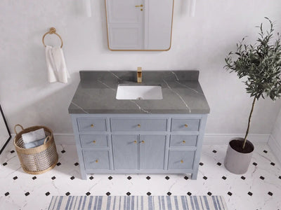 Sonoma 48 in W x 22 in D Free Standing Reeded Single Sink Bathroom Vanity