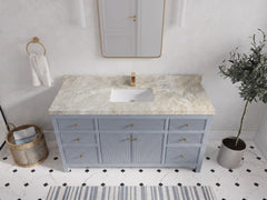 Sonoma 60 in W x 22 in D Free Standing Reeded Single Sink Bathroom Vanity - photo 34