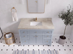 Sonoma 48 in W x 22 in D Free Standing Reeded Single Sink Bathroom Vanity - photo 32