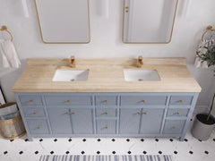 Sonoma 84 in W x 22 in D Free Standing Reeded Double Sink Bathroom Vanity - photo 39