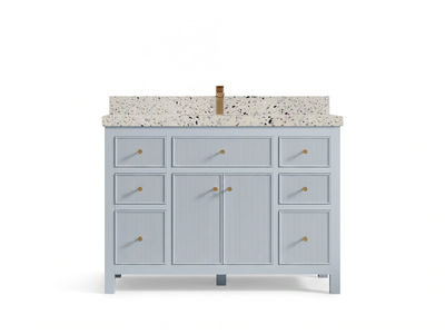 Sonoma 48 in W x 22 in D Free Standing Reeded Single Sink Bathroom Vanity