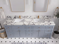 Sonoma 84 in W x 22 in D Free Standing Reeded Double Sink Bathroom Vanity - photo 30