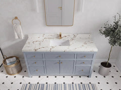 Sonoma 60 in W x 22 in D Free Standing Reeded Single Sink Bathroom Vanity - photo 24