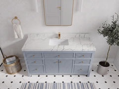 Sonoma 60 in W x 22 in D Free Standing Reeded Single Sink Bathroom Vanity - photo 23