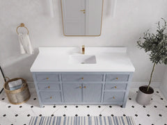 Sonoma 60 in W x 22 in D Free Standing Reeded Single Sink Bathroom Vanity - photo 17