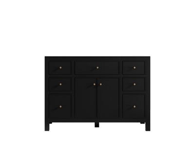 Sonoma 48 in. W x 22 in. D Single Sink Bathroom Vanity in Black with countertop - Cabinet Only