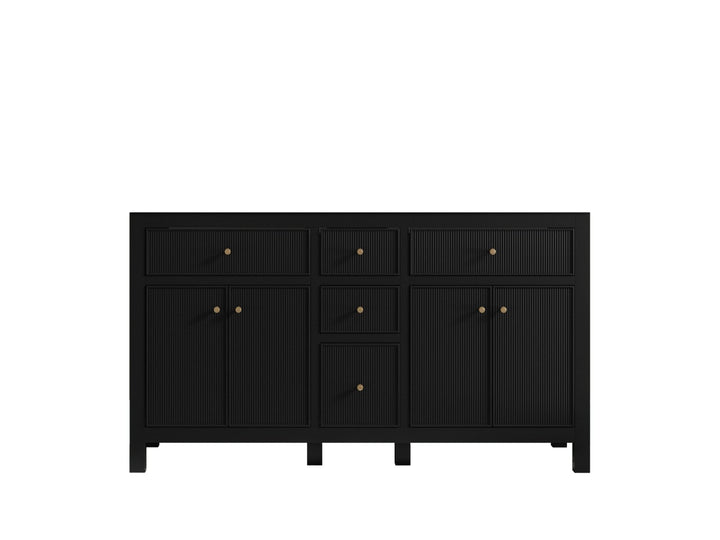 Sonoma 60 in W x 22 in D Free Standing Reeded Double Sink Bathroom Vanity - photo 7