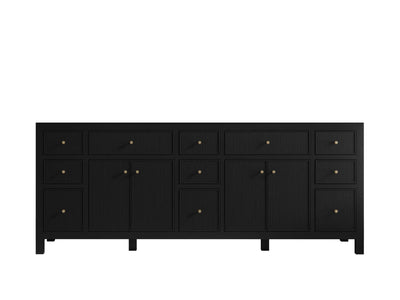 Sonoma 84 in W x 22 in D Free Standing Reeded Double Sink Bathroom Vanity