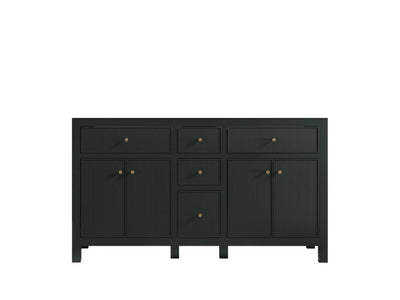 Sonoma 60 in W x 22 in D Free Standing Reeded Double Sink Bathroom Vanity