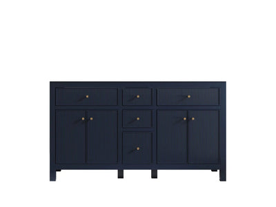 Sonoma 60 in W x 22 in D Free Standing Reeded Double Sink Bathroom Vanity
