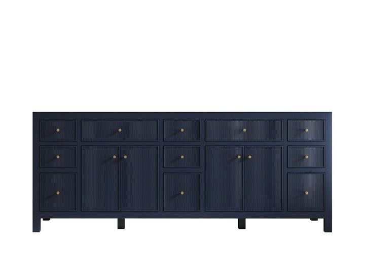 Sonoma 84 in W x 22 in D Free Standing Reeded Double Sink Bathroom Vanity - photo 7