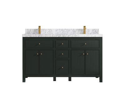 Sonoma 60 in W x 22 in D Free Standing Reeded Double Sink Bathroom Vanity