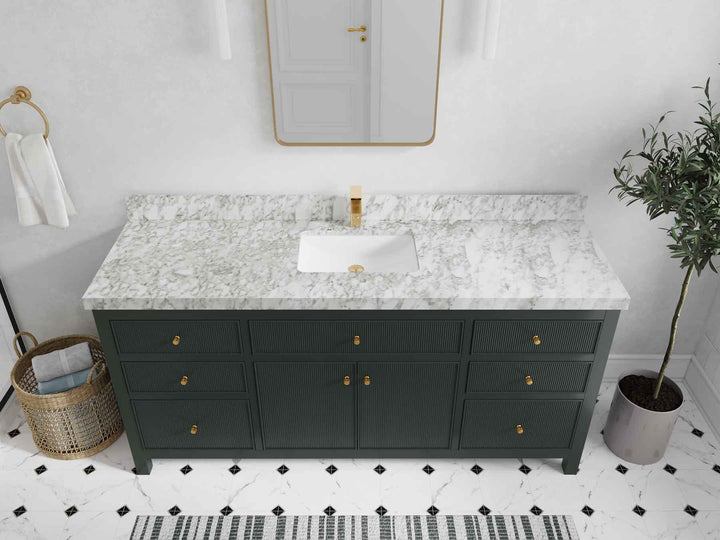 Sonoma 72 in W x 22 in D Free Standing Reeded Single Sink Bathroom Vanity - photo 6