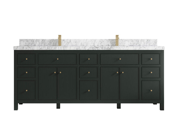Sonoma 84 in W x 22 in D Free Standing Reeded Double Sink Bathroom Vanity - photo 18