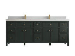 Sonoma 84 in W x 22 in D Free Standing Reeded Double Sink Bathroom Vanity - photo 19