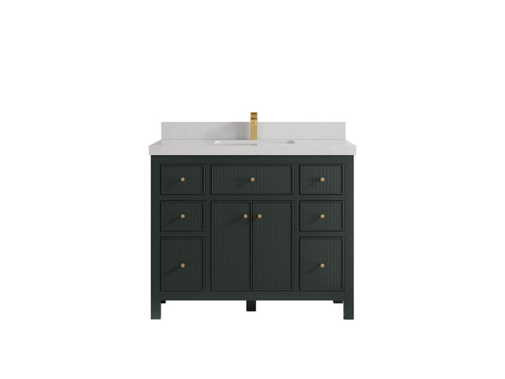 Sonoma 42 in W x 22 in D Free Standing Reeded Single Sink Bathroom Vanity - photo 14