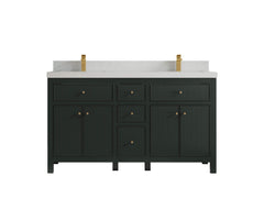 Sonoma 60 in W x 22 in D Free Standing Reeded Double Sink Bathroom Vanity - photo 14