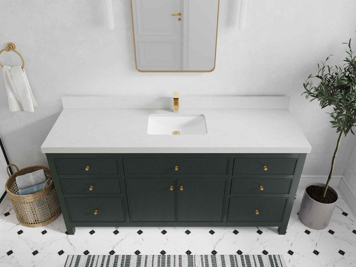 Sonoma 72 in W x 22 in D Free Standing Reeded Single Sink Bathroom Vanity - photo 8