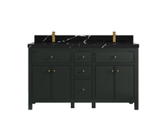 Sonoma 60 in W x 22 in D Free Standing Reeded Double Sink Bathroom Vanity - photo 8