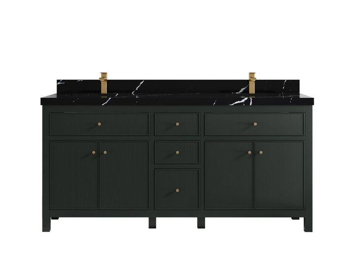 Sonoma 72 in W x 22 in D Free Standing Reeded Double Sink Bathroom Vanity - photo 8