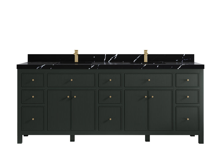 Sonoma 84 in W x 22 in D Free Standing Reeded Double Sink Bathroom Vanity - photo 13