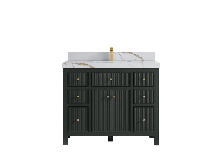 Sonoma 42 in W x 22 in D Free Standing Reeded Single Sink Bathroom Vanity - photo 9