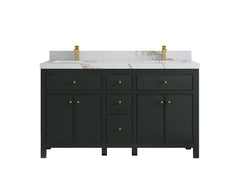 Sonoma 60 in W x 22 in D Free Standing Reeded Double Sink Bathroom Vanity - photo 9