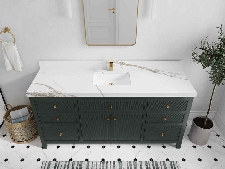 Sonoma 72 in W x 22 in D Free Standing Reeded Single Sink Bathroom Vanity - photo 12