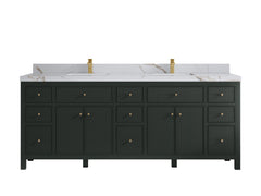 Sonoma 84 in W x 22 in D Free Standing Reeded Double Sink Bathroom Vanity - photo 14