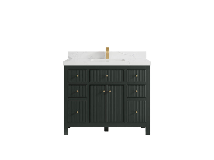 Sonoma 42 in W x 22 in D Free Standing Reeded Single Sink Bathroom Vanity - photo 10