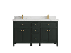 Sonoma 60 in W x 22 in D Free Standing Reeded Double Sink Bathroom Vanity - photo 10